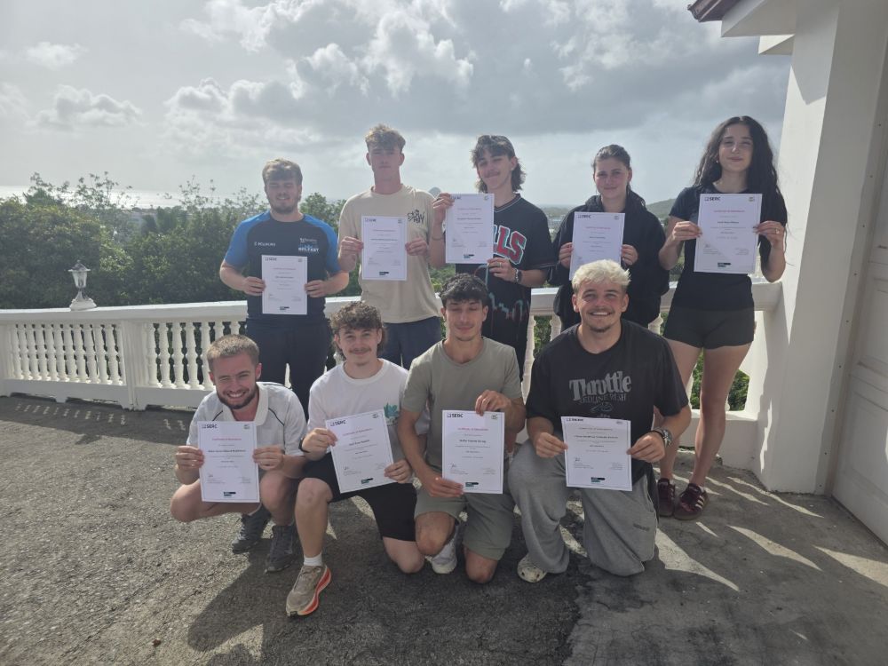 Billy Spiers, Joshua Fuovo, Ben Nelson, Amy Price, Leah Mason, (front) Adam Hutchinson, Sam Moffitt, Stefan Paryag, Ollie Keenan.